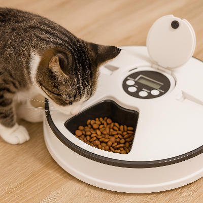 MixNshop™ Comedero Automático para Mascotas con Temporizador – 6 Compartimentos Para Perros, Gatos y más mascota
