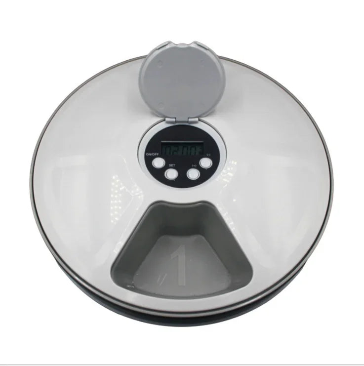 MixNshop™ Comedero Automático para Mascotas con Temporizador – 6 Compartimentos Para Perros, Gatos y más mascota