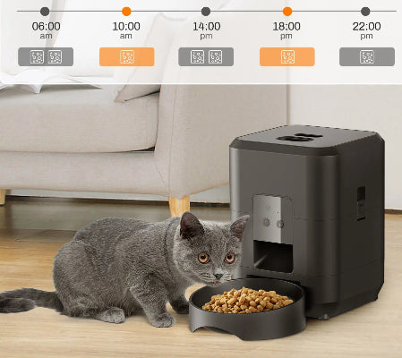🐾 MixNshop™ Dispensador Automático de Comida para Mascotas 2L – Con App, USB y Batería