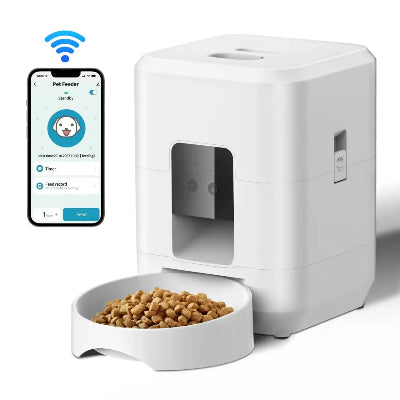 🐾 MixNshop™ Dispensador Automático de Comida para Mascotas 2L – Con App, USB y Batería