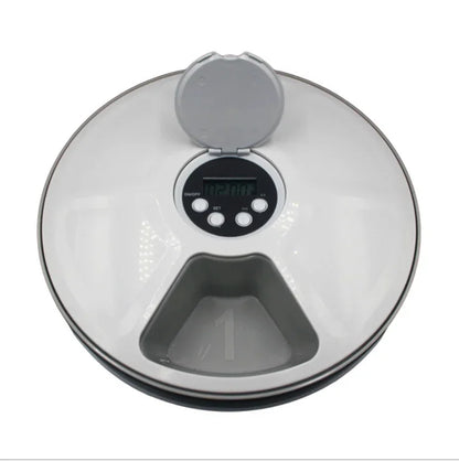 MixNshop™ Comedero Automático para Mascotas con Temporizador – 6 Compartimentos Para Perros, Gatos y más mascota