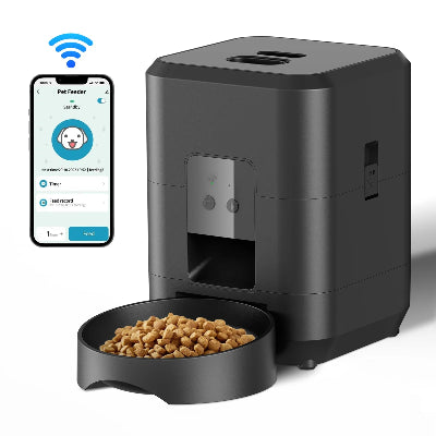 🐾 MixNshop™ Dispensador Automático de Comida para Mascotas 2L – Con App, USB y Batería